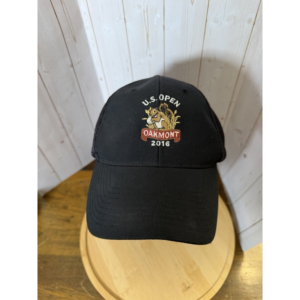 U.S. OPEN USGA GOLF Hat Cap GOLF Nike Flex‎ for Fitted OAKMONT Black Sewn Logo
